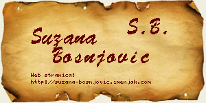 Suzana Bošnjović vizit kartica